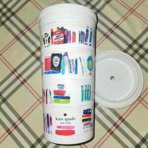 Kate Spade Library Bookshelf Like A Book Tumbler No Straw